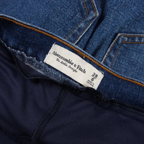 Abercrombie & Fitch Ankle Straight Blue Maternity Jeans Womens Sz 28 / 6 - Picture 10 of 13